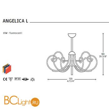 Люстра Alt Lucialternative ANGELICA L LILLA ORCHIDEA bianco 0109011354600 - Схема
