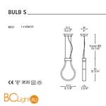 Подвесной светильник Alt Lucialternative BULB S arancione 0103100364109 - Схема