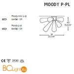 Настенно-потолочный светильник Alt Lucialternative MOODY P-PL 0104050013509 - Схема