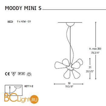 Подвесной светильник Alt Lucialternative MOODY MINI S 0103035013509 - Схема
