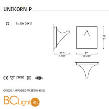 Бра Alt Lucialternative UNIKORN P arancio 0105102344132 - Схема