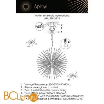 Люстра Aployt Bozena APL.816.03.15 - Фото 3