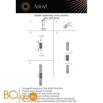 Настенный светильник Aployt Brynia APL.307.31.02 - Фото 0