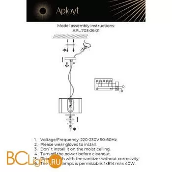 Подвесной светильник Aployt Floret APL.703.06.01 - Фото 10