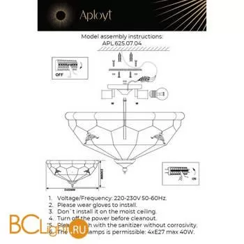 Потолочный светильник Aployt Leoni APL.625.07.04 - Фото 0