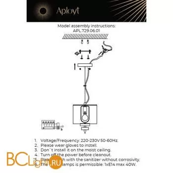 Подвесной светильник Aployt Mona APL.729.06.01 - Фото 18