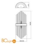 Настенный светильник Arte Lamp Acapulco A1007AP-2GO - Схема