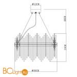 Подвесной светильник Arte Lamp Acapulco A1007SP-10GO - Схема