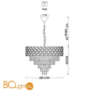 Подвесной светильник Arte Lamp Aisha A1025SP-10GO - Схема