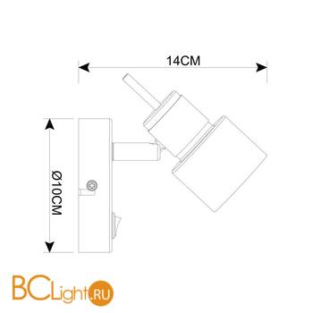Бра Arte Lamp Almach A1906AP-1WH - Схема