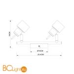 Потолочный светильник Arte Lamp Almach A1906PL-2WH - Схема