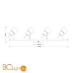 Потолочный светильник Arte Lamp Almach A1906PL-4WH - Схема