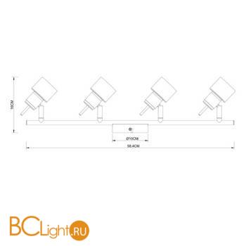 Потолочный светильник Arte Lamp Almach A1906PL-4BK - Схема