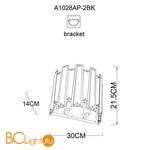 Настенный светильник Arte Lamp Amber A1028AP-2BK - Схема