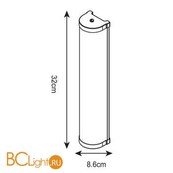 Настенный светильник Arte Lamp Aqua-Bara A5210AP-2WH - Схема