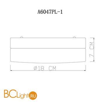 Потолочный влагозащищенный светильник Arte Lamp Aqua-Tablet A6047PL-1CC - Схема