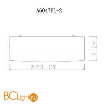 Потолочный влагозащищенный светильник Arte Lamp Aqua-Tablet A6047PL-2WH - Схема