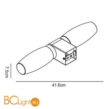 Настенный светильник Arte Lamp Aqua A1209AP-2WH - Схема