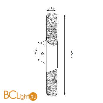 Подсветка для зеркал Arte Lamp Aqua A2470AP-2SS - Схема