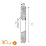 Подсветка для зеркал Arte Lamp Aqua A2470AP-2SS - Схема