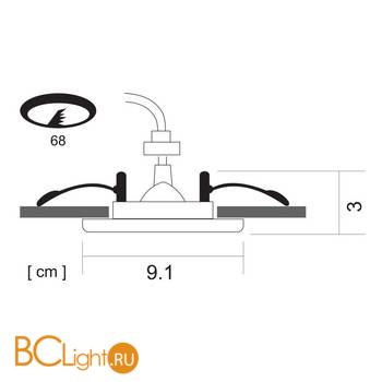 Встраиваемый спот (точечный светильник) Arte Lamp Aqua A2024PL-1WH - Схема