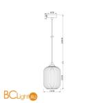 Подвесной светильник Arte Lamp Arwen A1902SP-1BK - Схема