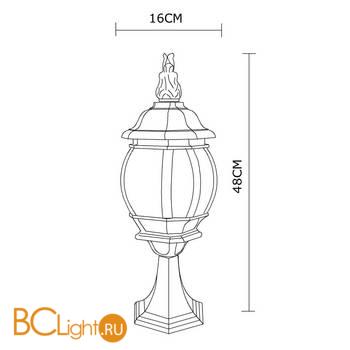 Садово-парковый фонарь Arte Lamp Atlanta A1044FN-1BN - Схема