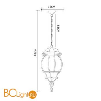 Уличный подвесной светильник Arte Lamp Atlanta A1045SO-1BN - Схема