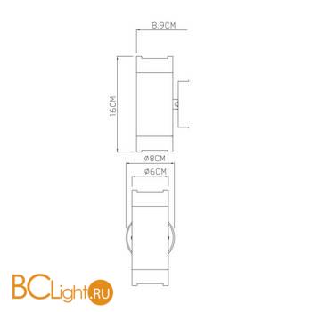 Уличный настенный светильник Arte Lamp Atlas A3503AL-2WH - Схема