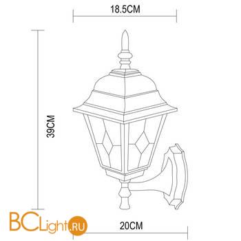 Светильник уличный настенный Arte Lamp Berlin A1011AL-1BN - Схема