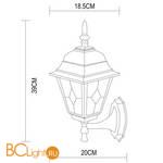 Светильник уличный настенный Arte Lamp Berlin A1011AL-1BN - Схема