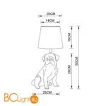 Настольная лампа Arte Lamp Bobby A1512LT-1WH - Схема