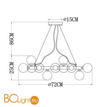 Подвесной светильник Arte Lamp Bolla-Piccolo A3988SP-25AB - Схема
