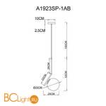 Подвесной светильник Arte Lamp Bolla-Unica A1923SP-1AB - Схема