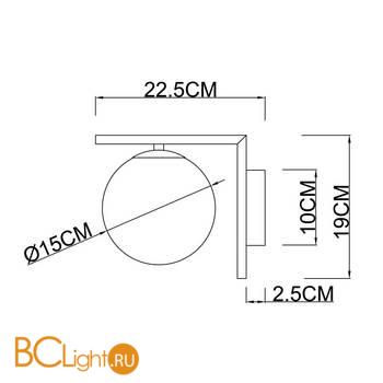 Бра Arte Lamp Bolla-Unica A1924AP-1CC - Схема