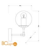 Бра Arte Lamp Bolla A1664AP-1BK - Схема