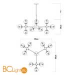 Люстра Arte Lamp Bolla A1664SP-12CC - Схема