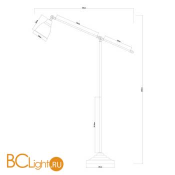 Торшер Arte Lamp Braccio A2054PN-1BK - Схема