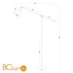 Торшер Arte Lamp Braccio A2054PN-1BK - Схема