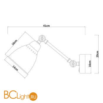 Бра Arte Lamp Braccio A2054AP-1BK - Схема