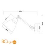 Бра Arte Lamp Braccio A2054AP-1BK - Схема