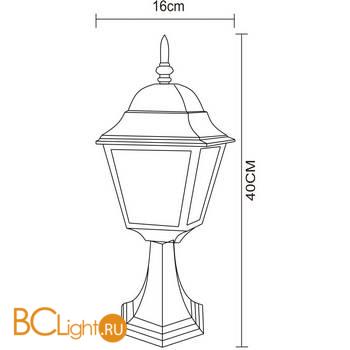 Садово-парковый светильник Arte Lamp BREMEN A1014FN-1BK - Схема