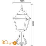 Садово-парковый светильник Arte Lamp BREMEN A1014FN-1BK - Схема