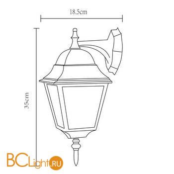 Уличный настенный светильник Arte Lamp Bremen A1012AL-1WH - Схема