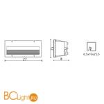 Встраиваемый настенный светильник Arte Lamp Brick A5158IN-1BK - Схема