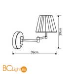 Бра Arte Lamp California A2872AP-1AB - Схема