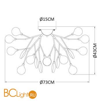 Люстра Arte Lamp Candy A7274PL-27GO - Схема