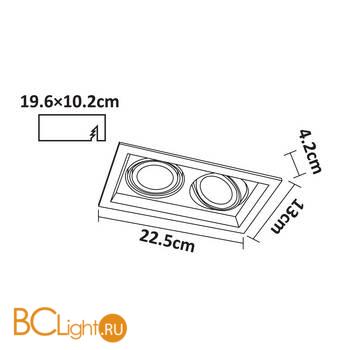 Встраиваемый светильник Arte Lamp Canis A6661PL-2WH - Схема