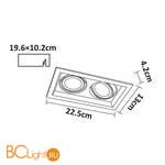 Встраиваемый светильник Arte Lamp Canis A6661PL-2WH - Схема