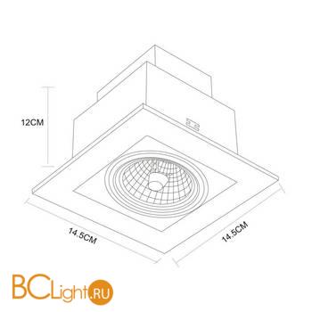 Встраиваемый спот Arte Lamp Cardani Medio A5930PL-1WH - Схема
